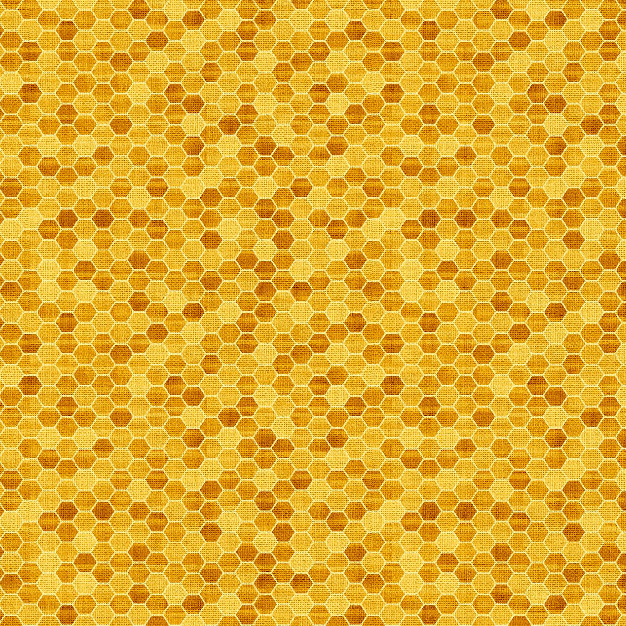 Fabric Editions Yellow Honeycomb Cotton Fabric